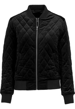 Urban Classics TB1468C - Ladies Diamond Quilt Velvet Jacket