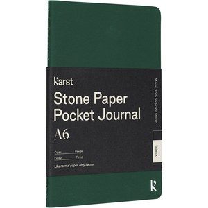 Karst® 107799 - Notatnik kieszonkowy A6 Karst® w miękkiej oprawie z papieru z kamienia – gładki